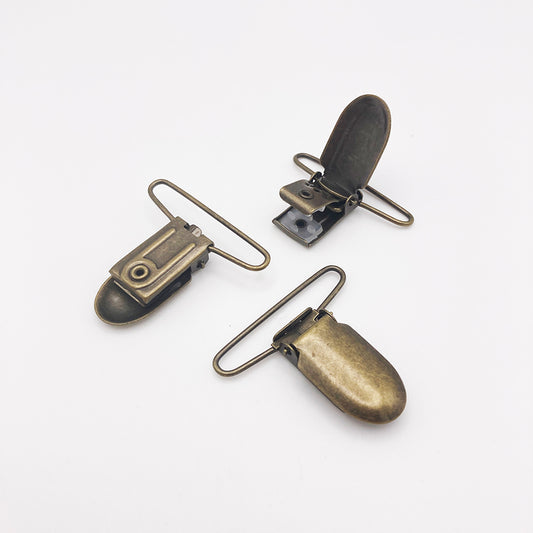 Antiqued Bronze Suspender Clips
