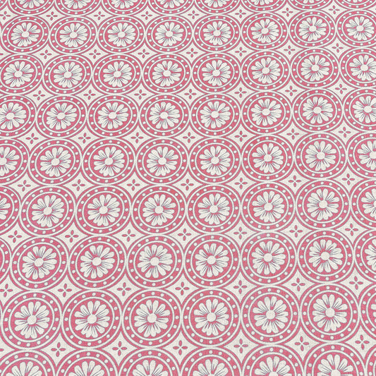 Pink Medallion Flower Fabric