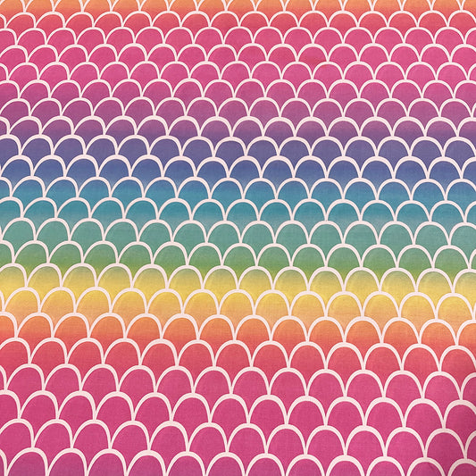 Pastel Rainbow Scales Fabric