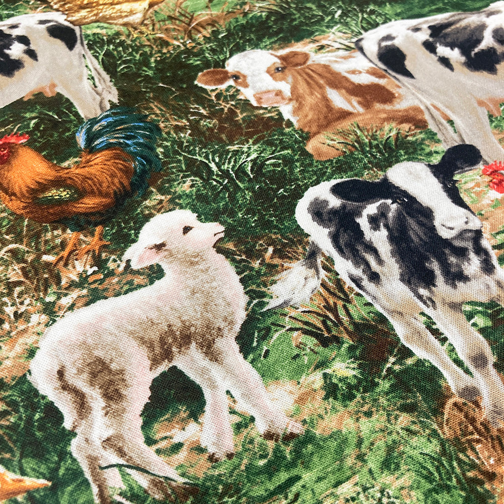 Farm Animals Print Fabric