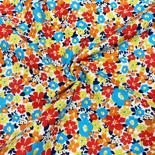 Multi-Color Flowers Fabric