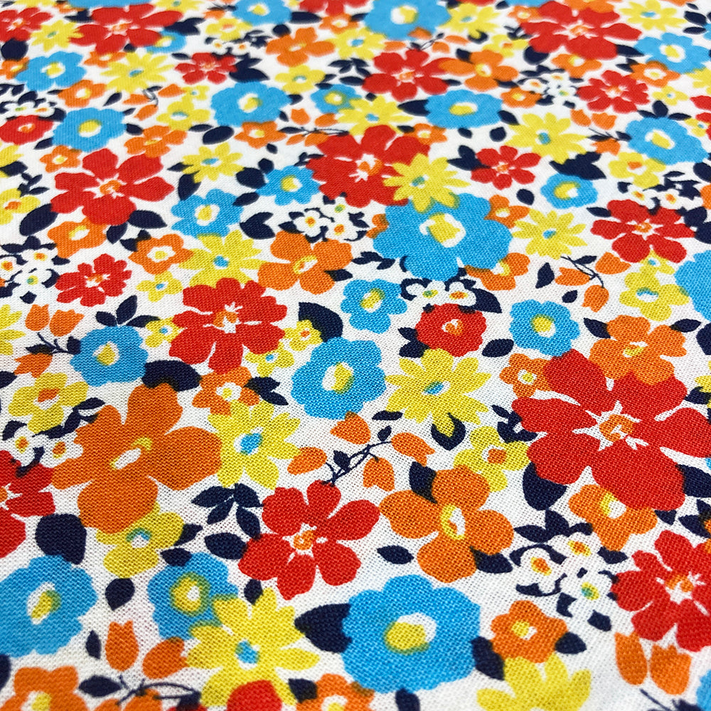 Multi-Color Flowers Fabric
