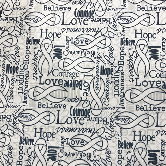 Water Repellent Fabric - Words of Hope