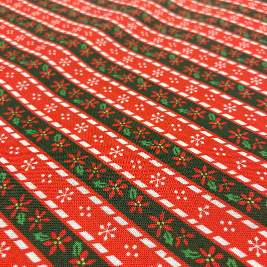 Christmas Stripes Fabric