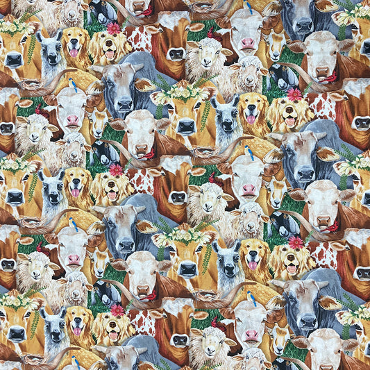 Packed Animals Fabric