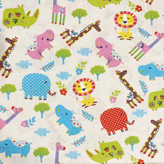 Whimsical Nursery Animal Fabric