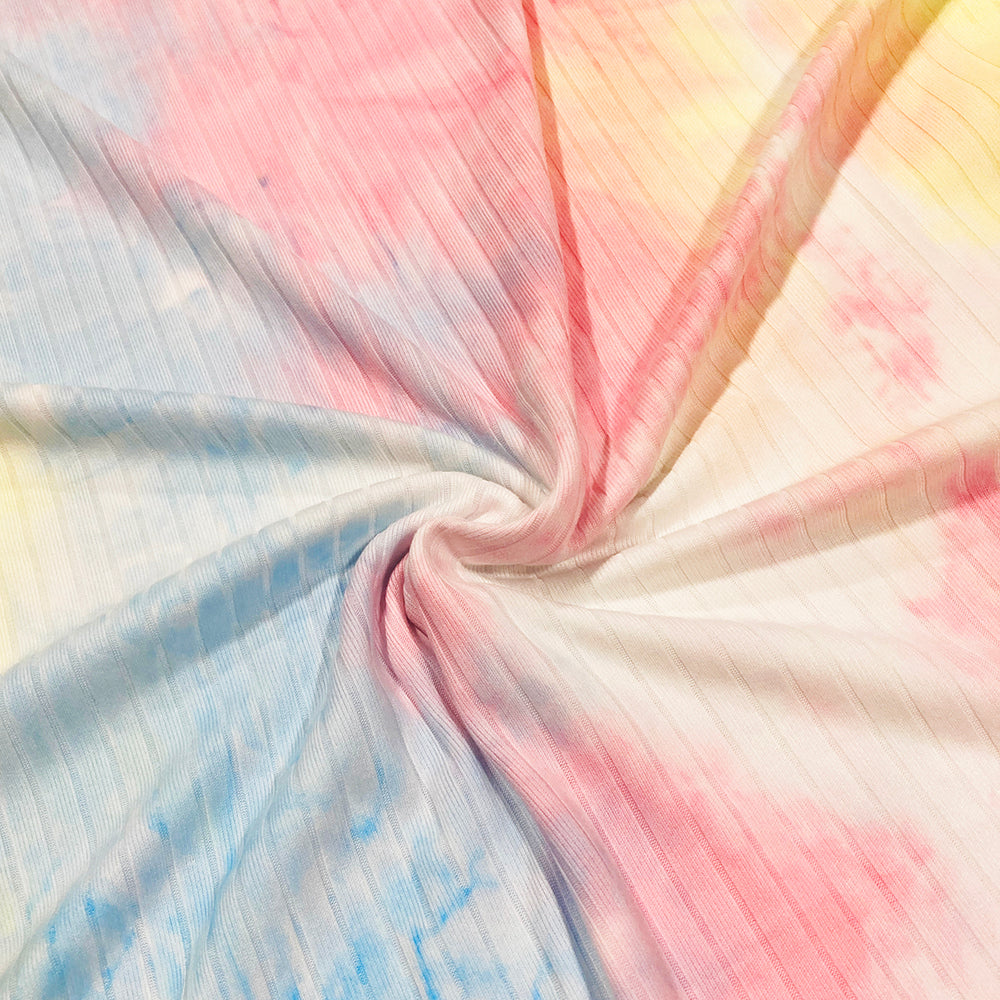 Ribbed Tie Dye Stretch