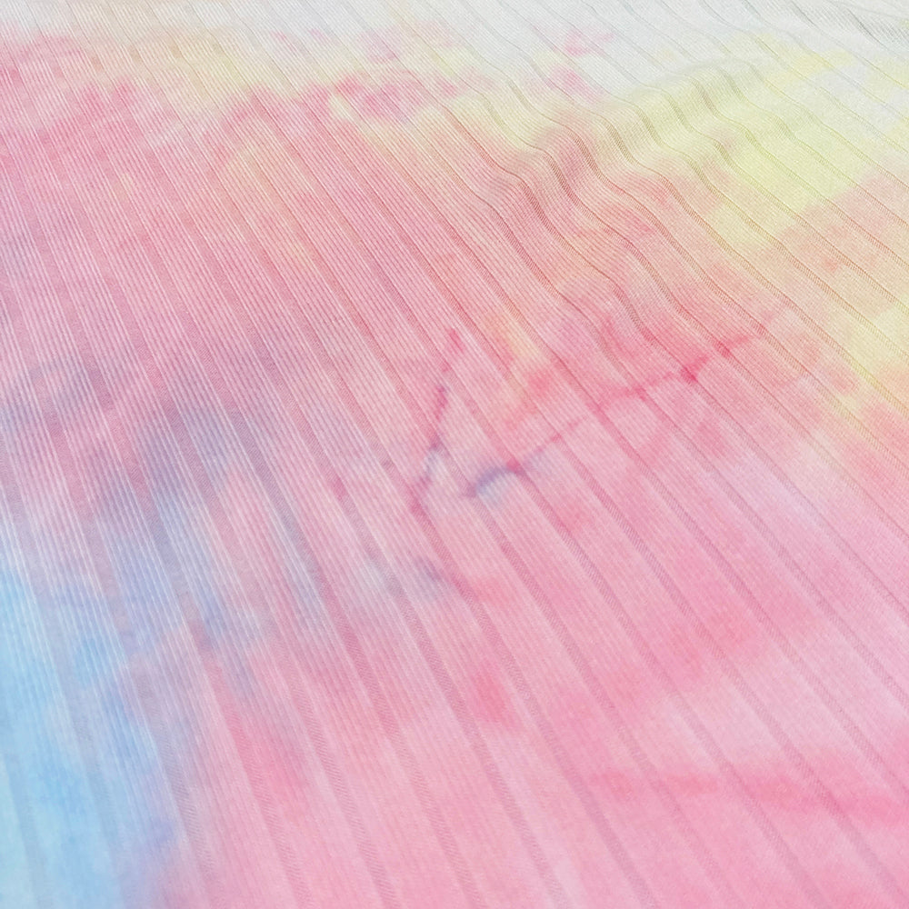 Ribbed Tie Dye Stretch