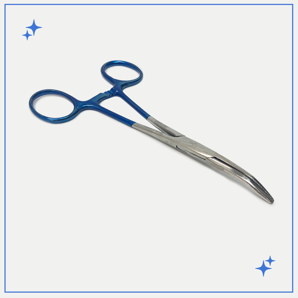 Self-Locking Curved Forceps