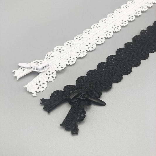 Scalloped Lace Zippers