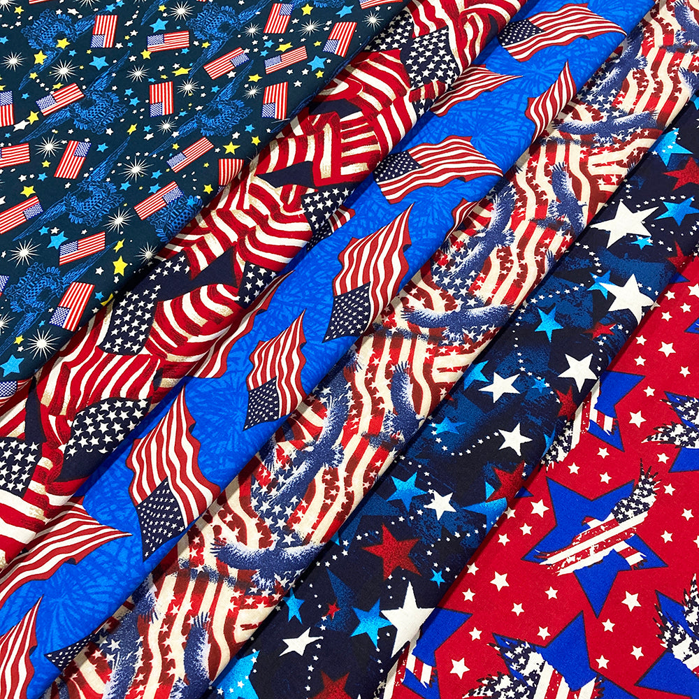 Cotton Patriotic Prints - Bolds