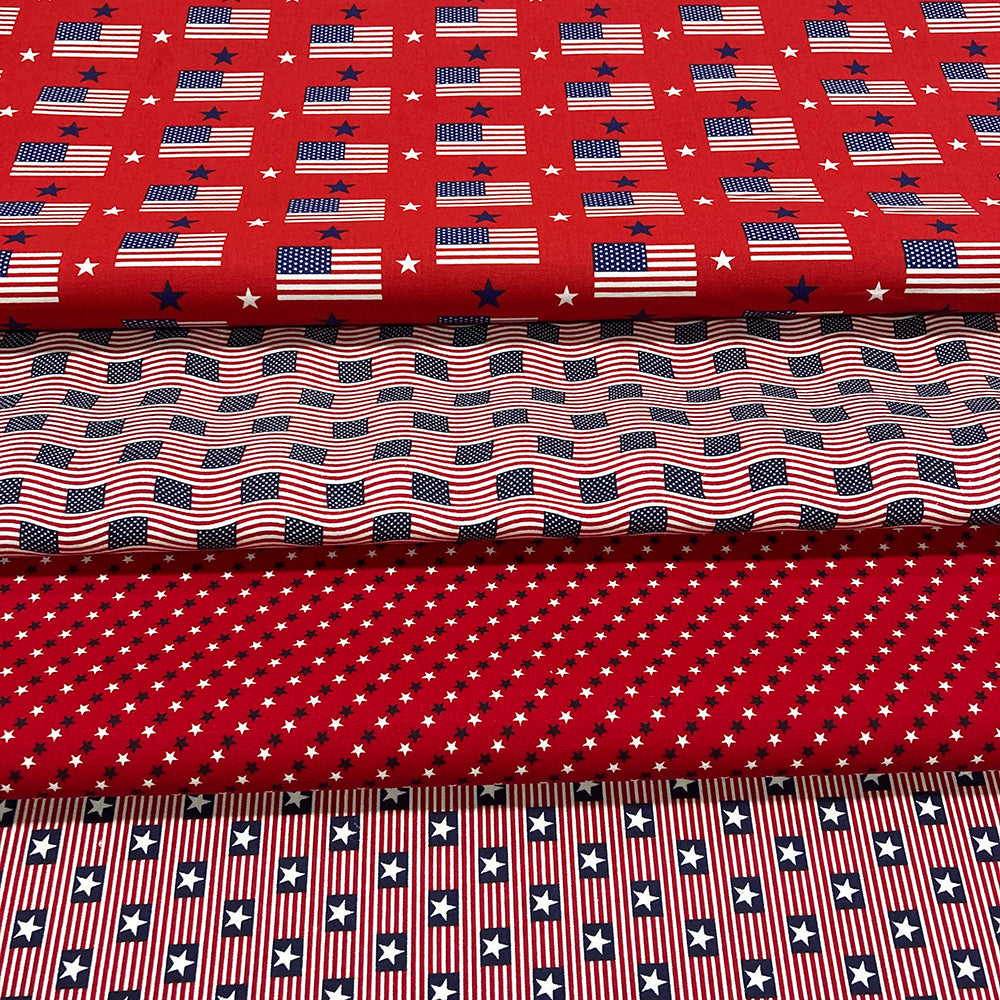 Cotton Patriotic Prints - Modern