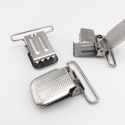 Tooled Nickel Suspender Clips