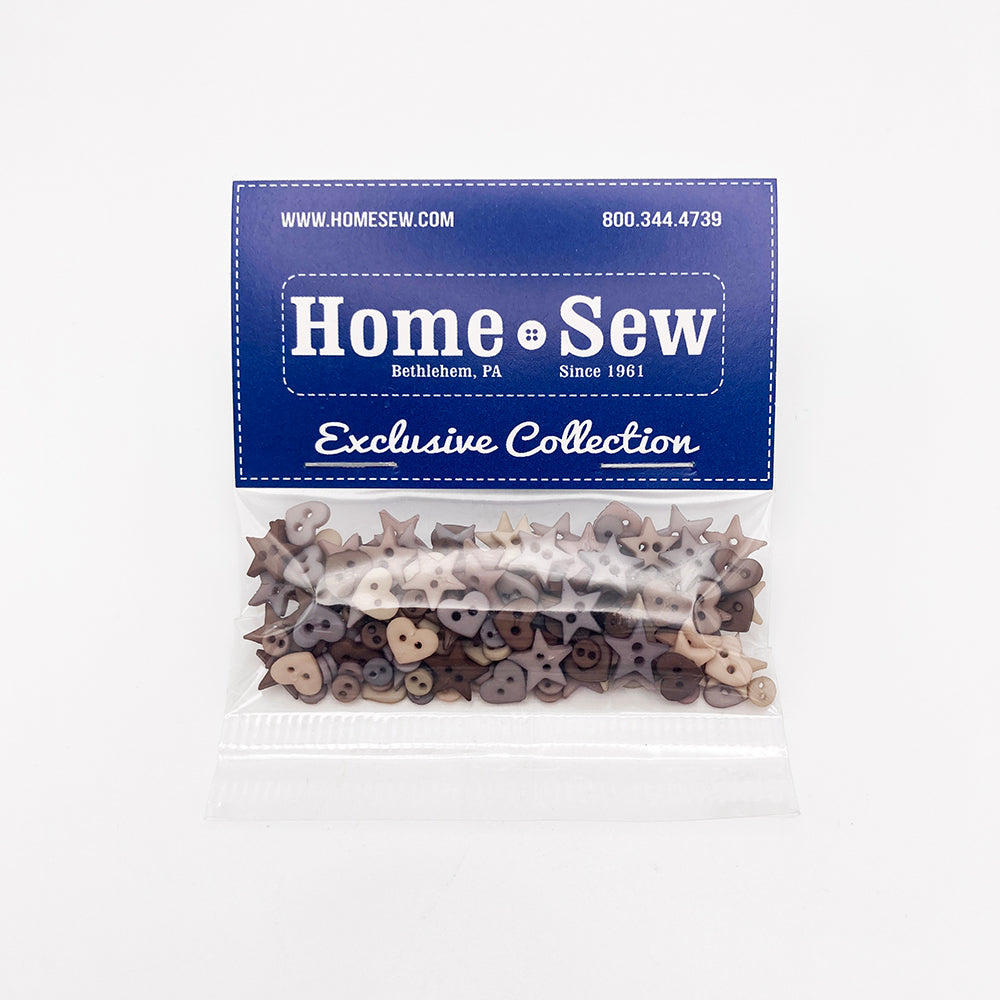 Neutral Micro Mini Buttons – Home Sew