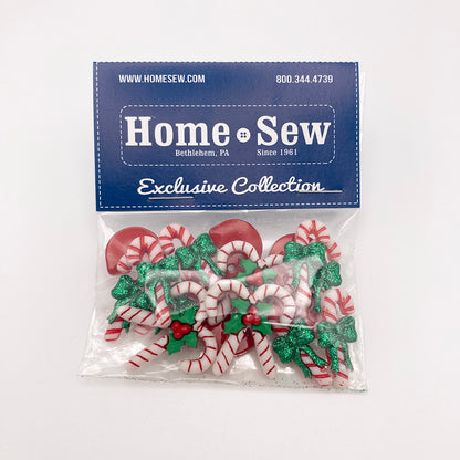 Candy Cane Buttons