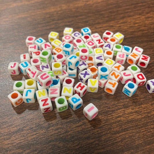 Alphabet Beads in Assorted Colors