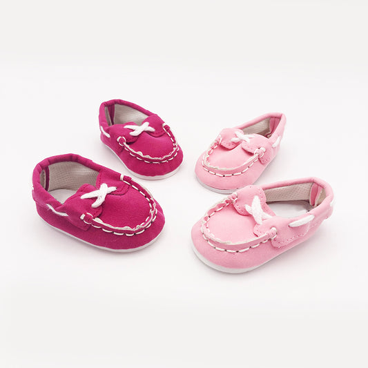 Pink Boat Shoes for Dolls