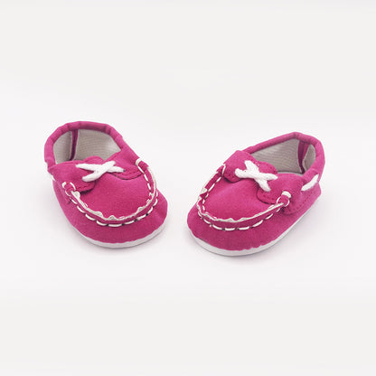 Pink Boat Shoes for Dolls