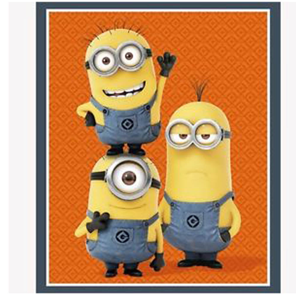 3 Minions Fabric Panel