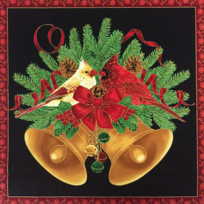 Holiday Wreath Fabric Panel