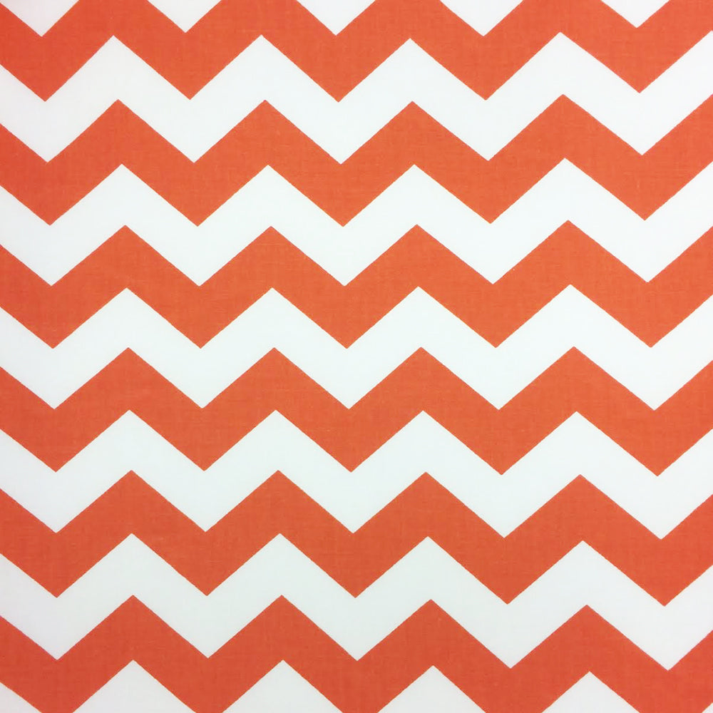 Orange Large Chevron Fabric