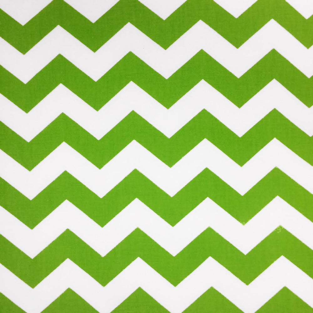 Green Large Chevron Fabric