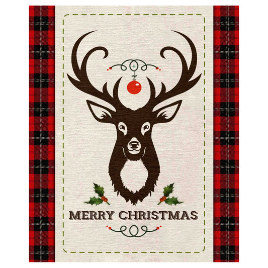 Christmas Buck Fabric Panel