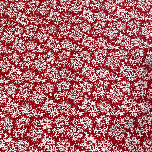 Cotton Calico Fabric - Red