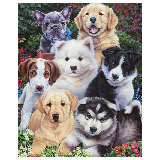 Precious Puppies Fabric Panel