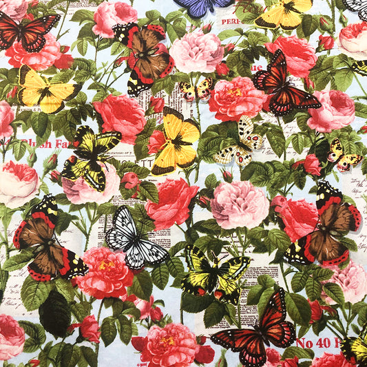 Rose/Butterfly Collage Precut