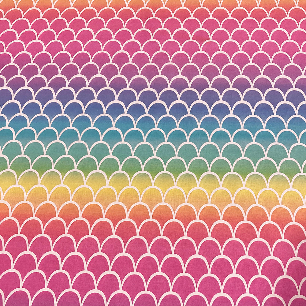 Pastel Rainbow Scales Fabric