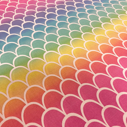 Pastel Rainbow Scales Fabric