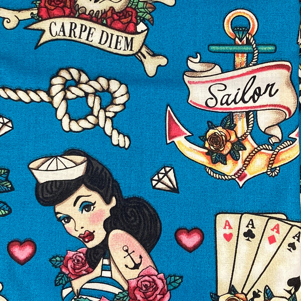 Vintage Tattoo Fabric Precut
