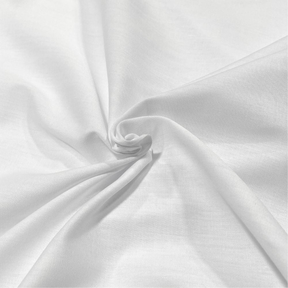 60" Super White Poly/Cotton Broadcloth Fabric