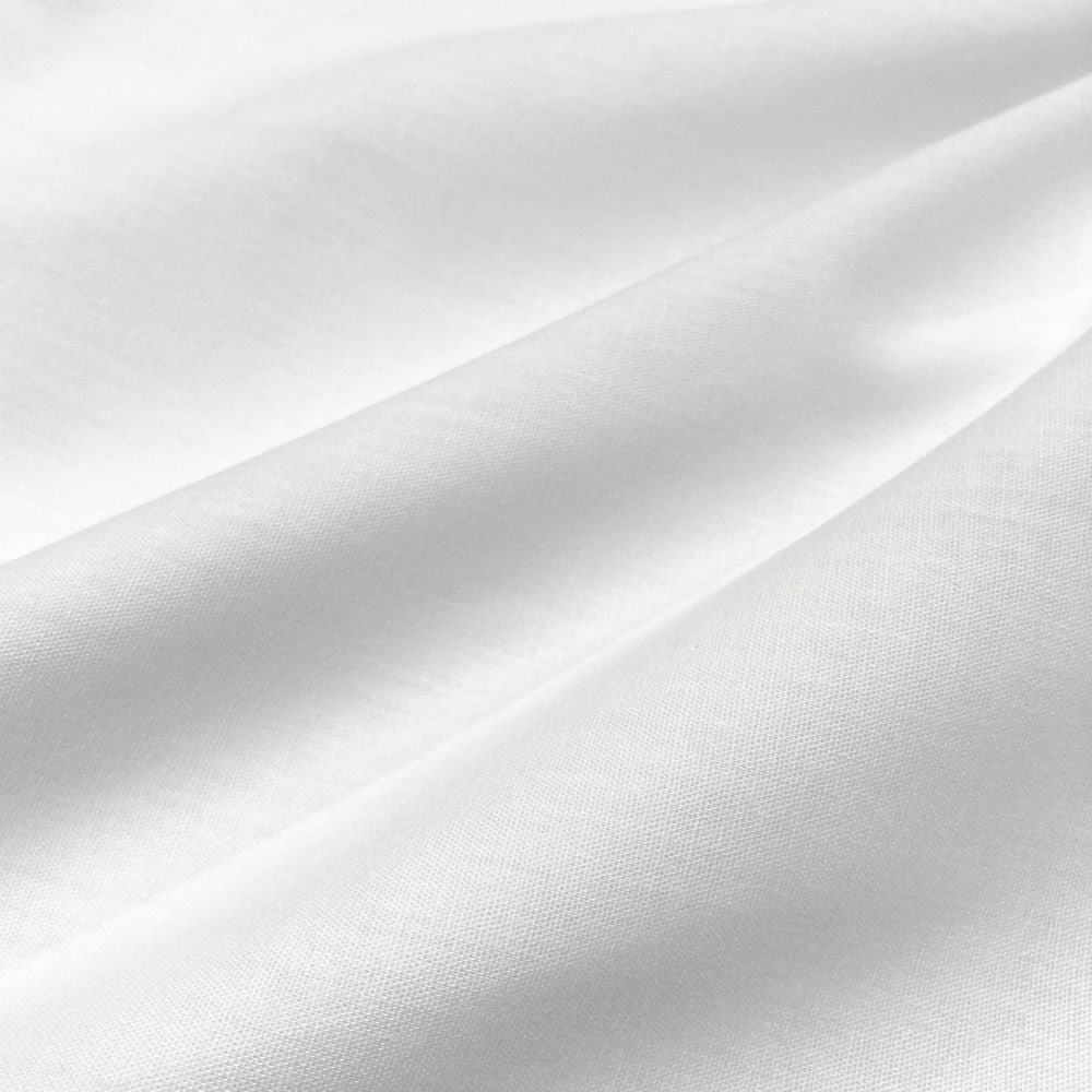 60" Super White Poly/Cotton Broadcloth Fabric