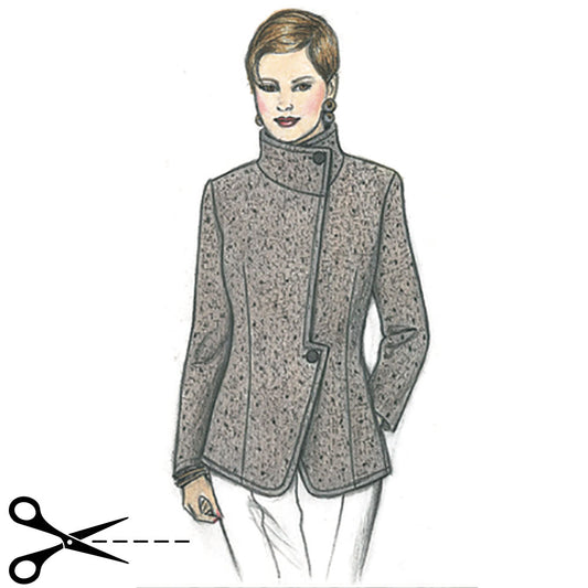 Cozy Asymmetry Jacket Pattern