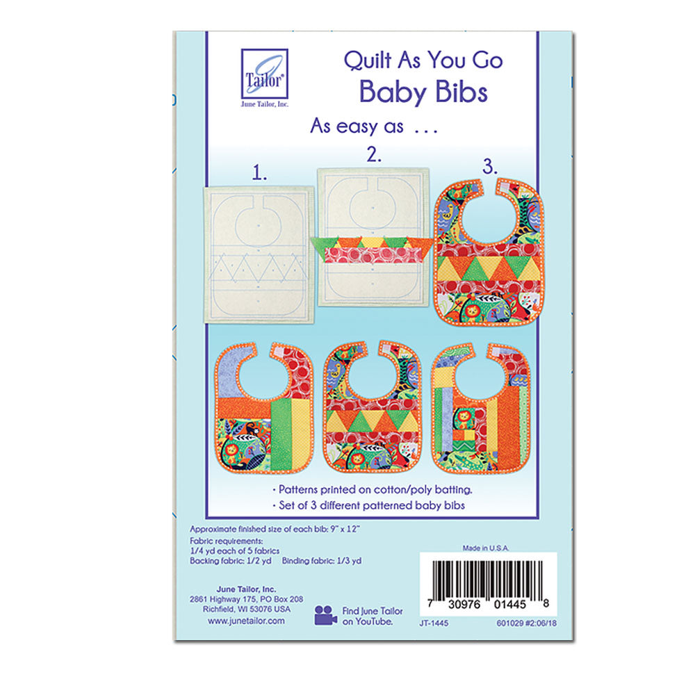 Quilt As You Go Baby Bibs Kit