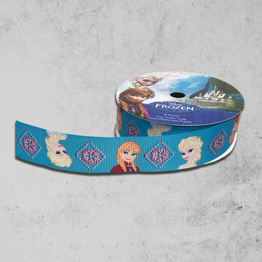 Anna & Elsa Diamond Print Ribbon (3yd)