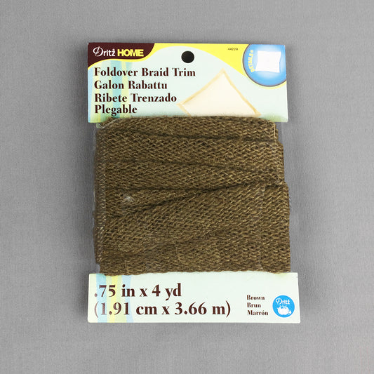 3/4" Jute Foldover Braided Trim