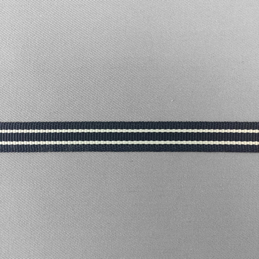 1/2" Navy and White Stripe Trim (144 yd)