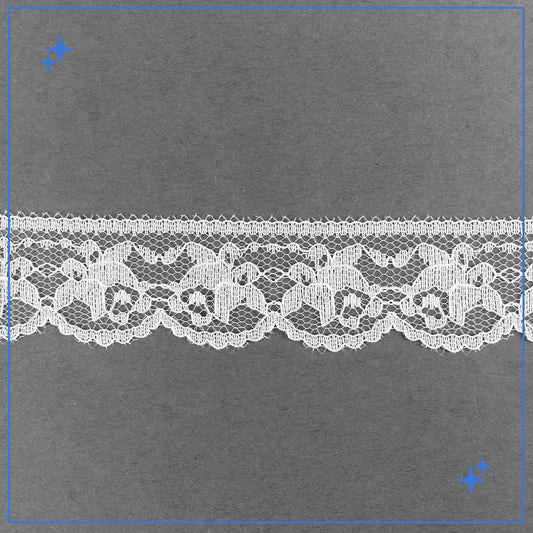 1 1/4" Floral Scalloped Lace
