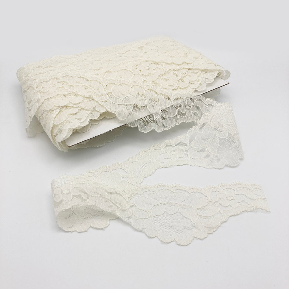 2-1/4" Ivory Scalloped Lace