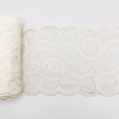 5" Ivory Embroidered Tulle Lace