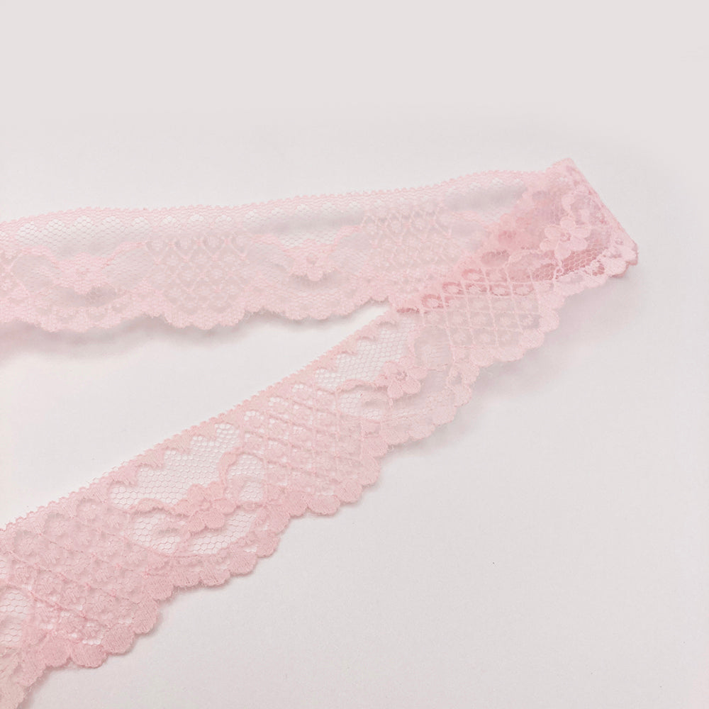 1-1/2" Delicate Pink Lace