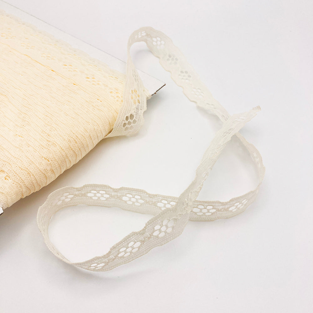 3/4" Ivory Eyelet Lace