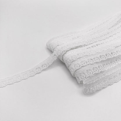 3/8" White Narrow Lace