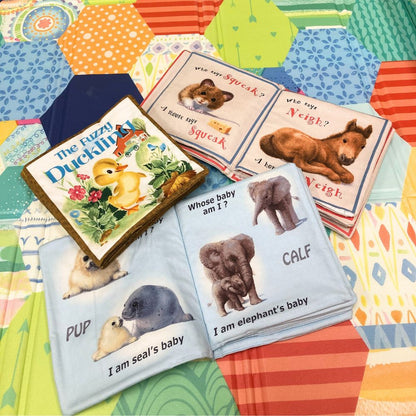 Zoo Animals Fabric Book Panel